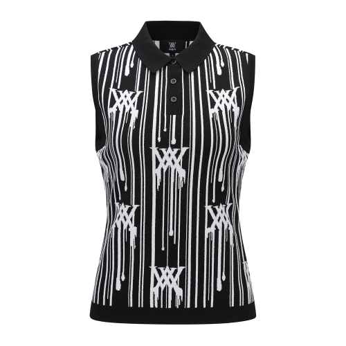 WOMEN RAIN LOGO SLEEVELESS SWEATER_BK