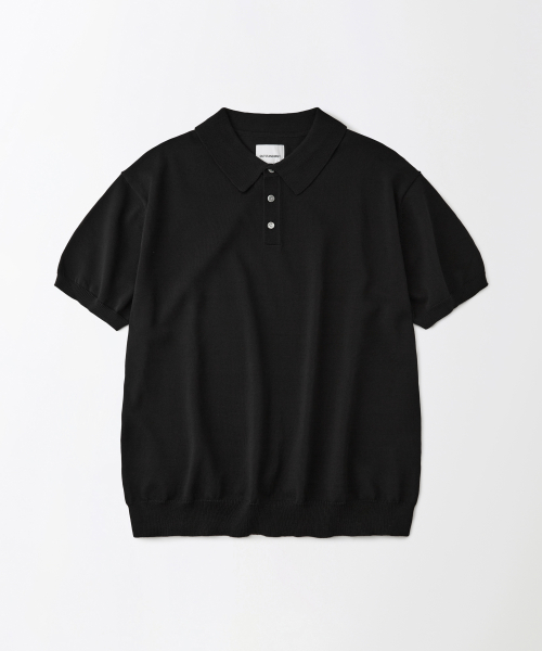 HS KNIT COLLAR SHIRT_BLACK