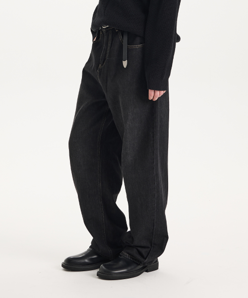 킨록 빈티지 워시드 데님 팬츠