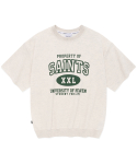 세인트페인(SAINTPAIN) SP 에슬레틱 숏 스웨트 셔츠-오트밀