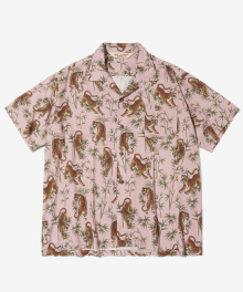 HAWAIIAN OPEN COLLAR HALF SHIRTS_BAMBOO TIGER_PINK