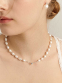 유니제이(UNI.J) [In512]Main Fresh Water Pearl Silver Necklace