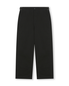 [비슬로우X데릭]SEMI CURVED COTTON PANTS BLACK