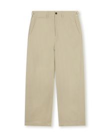 [비슬로우X데릭]SEMI CURVED COTTON PANTS BEIGE