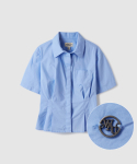 후아유(WHO.A.U) Slim Fit Short Sleeve Cotton Shirts / WHYWE2555F