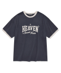 세인트페인(SAINTPAIN) SP 클럽 해븐 배색 티셔츠-네이비
