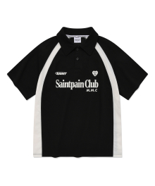 SP 하트 리그 라인 카라 티셔츠-블랙