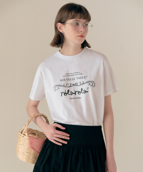 【ROLAROLA】VINTAGE NOUVELLE LOGO HALF Tシャツ4色◆送料込 MUSINSA公式 | ROLAROLA VINTAGE NOUVELLE LOGO HALF T-SHIRT BLACK