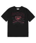 엠블러(AMBLER) Sweet Cookie 오버핏 반팔 티셔츠 AS1118 (블랙)