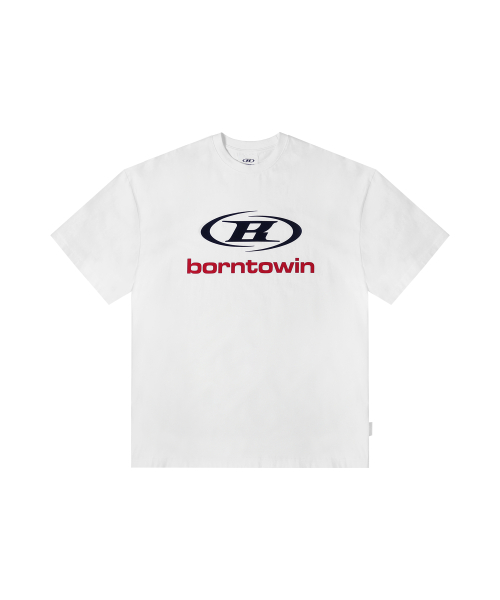 MUSINSA | BORN TO WIN SYMBOL B LOGO T-SHIRTS [WHITE]