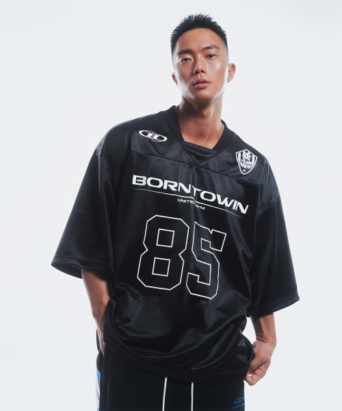 본투윈(BORN TO WIN) 85 RUGBY JERSEY T-SHIRTS [BLACK] - 사이즈