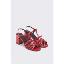 슈콤마보니(SUECOMMA BONNIE) Polygon t-strap sandal(red)_DG2AM24004RED