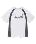 세인트페인(SAINTPAIN) SP 하트 로고 엠블럼 라인 티셔츠-화이트