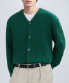 OSLO CABLE CARDIGAN (GREEN)