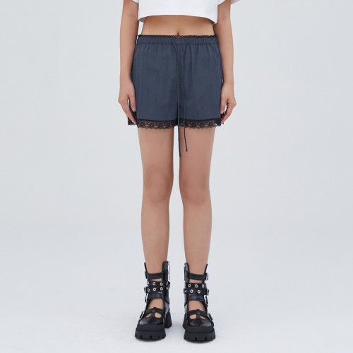 NYLON LACE SHORTS NAVY BQ2WP005