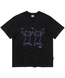 춤추는 고양이 티셔츠 [블랙]