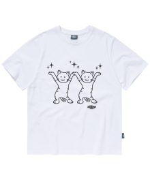 춤추는 고양이 티셔츠 [화이트]