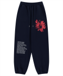 패슬(FASTLE) Floral Sweat Pants Navy