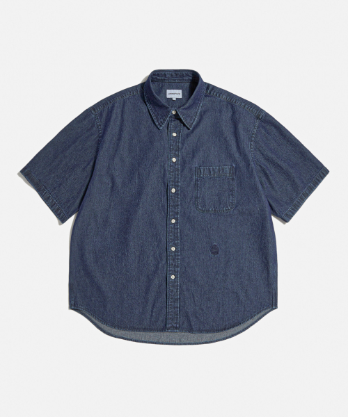 Crest Denim S/S Over Shirt Dark Indigo