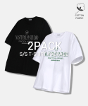 엔피스튜디오(NP STUDIO) [2PACK] NP 프랙티컬 로고 티셔츠 2COLOR