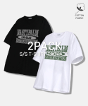엔피스튜디오(NP STUDIO) [2PACK] 디자인 디비전 로고 티셔츠 2COLOR