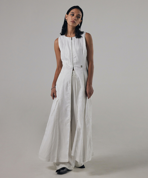 【TREEMINGBIRD】韓国人気★Wrinkle Pleat One Piece Dress TREEMINGBIRD】韓国人気☆Wrinkle Pleat One Piece Dress