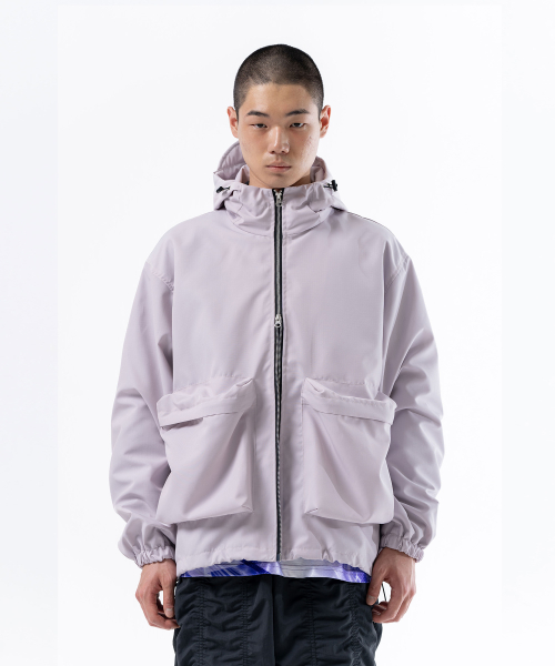 POLY TWIL WINDBREAKER GRAY