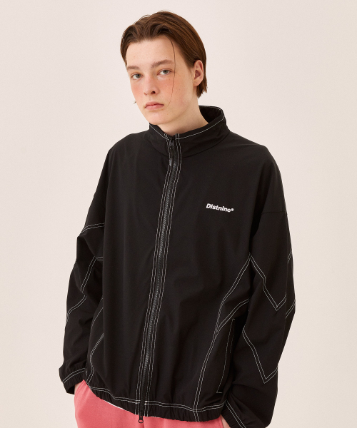 Куртка на молнии колор-блок BLACK (LO2JU214-076)