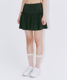 LACE-UP BALLET SKIRT_CHARCOAL