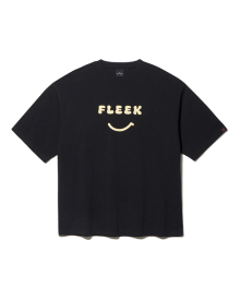 Fleek 오버핏 반팔티셔츠 (블랙)