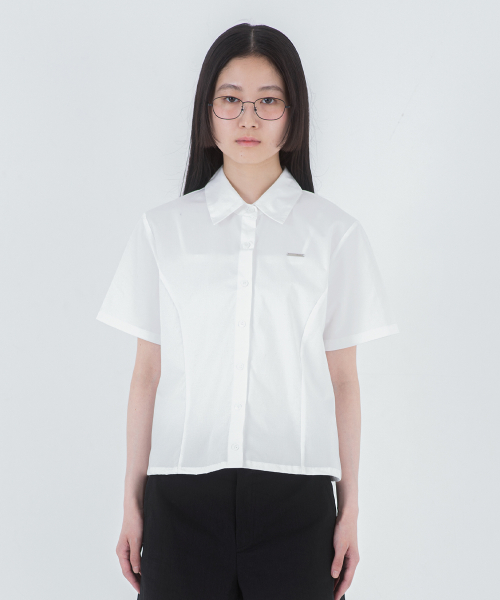 미세키서울(MISEKI SEOUL) Basic cotton line half shirts WHITE