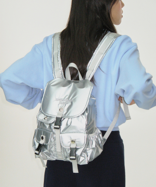썸웨어버터(SOMEWHEREBUTTER) PP mini backpack - silver
