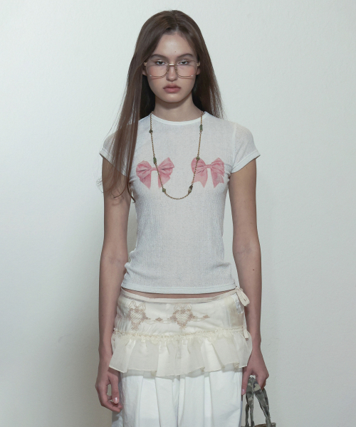 美品BOW.A JACQUARD PEONY TOPS ボウエー bow.a ボウエー JACQUARD PEONY TOPS