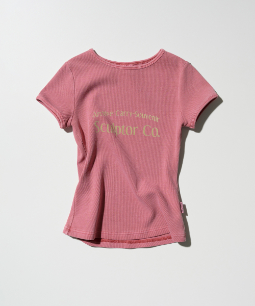 스컬프터(SCULPTOR) Archive Pigment Baby Tee Dusty Pink