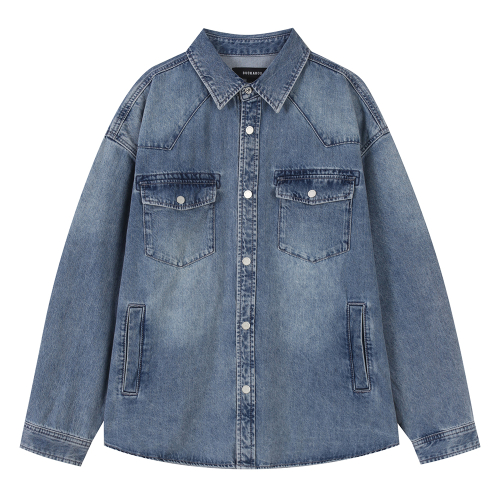 Джинсовая рубашка-куртка Western (Medium Indigo)