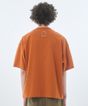 젠사이(ZENSAI) 로고 플리츠 티셔츠 오렌지