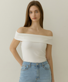 DRAW OFF SHOULDER TOP IVORY