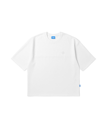남녀공용 뒷절개 쿠션지 라운드 티셔츠[O-WHITE](UA4ST85_33)