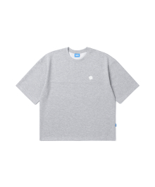 남녀공용 뒷절개 쿠션지 라운드 티셔츠[M-GREY](UA4ST85_51)