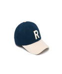 롤링스튜디오(ROLLINGSTUDIOS) R PATCH BALL CAP IVORY/NAVY