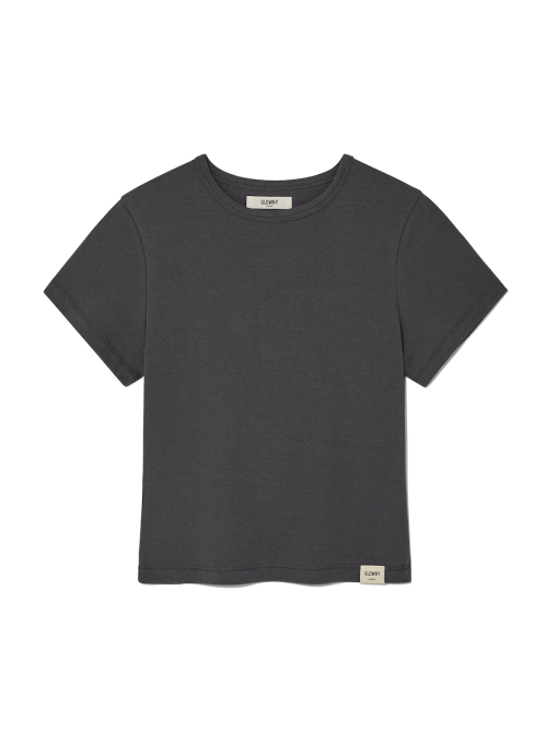 ★GLOWNY★ G BABY TEE CHARCOAL 글로니(GLOWNY) G BABY TEE (CHARCOAL) - 사이즈 & 후기 | 무신사