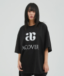 어커버(ACOVER) 빅 로고 박스 오버핏 티셔츠 블랙