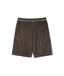 WORMHOLE WASHED SHORT PANTS BROWN