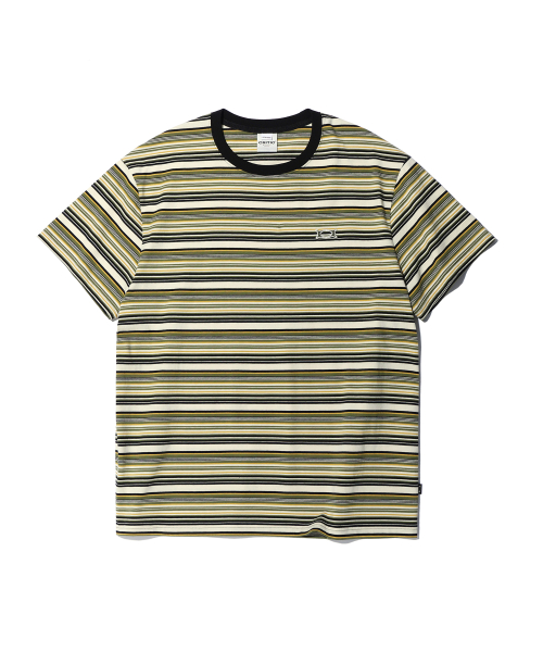 크리틱(critic) WORMHOLE LOGO STRIPE T-SHIRTS GREEN