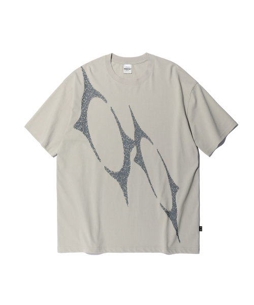 크리틱(CRITIC) TWIST WORMHOLE LOGO T-SHIRTS LIGHT BEIGE
