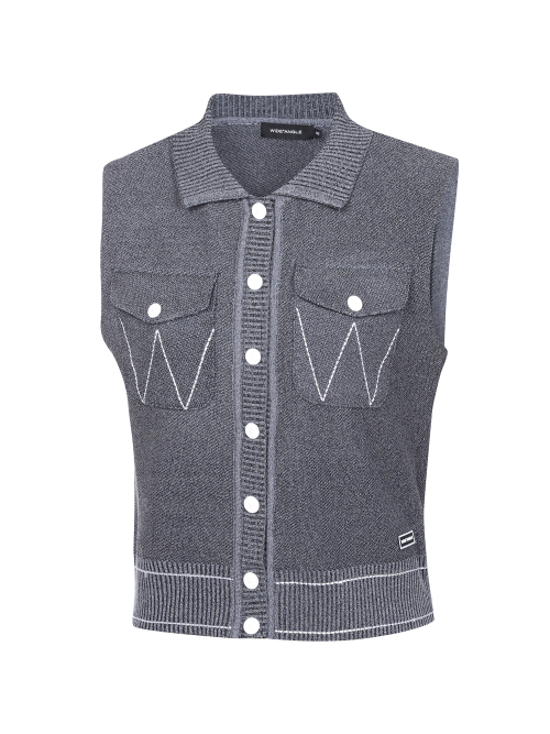 Женский жилет-поло CO Denim-like L_Indigo