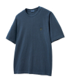 블루 세미오버핏 가먼트다잉 자수 로고 티셔츠 (TNTS4E301B2)