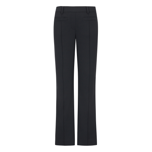 Patch Pocket Bootcut Pants_Black