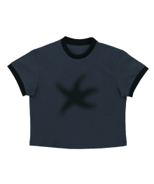 TCM cloudy starfish linger T (navy/black)