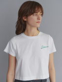 루에브르(LOEUVRE) Rough-Lettering Crop T-shirt SW4ME704_3color